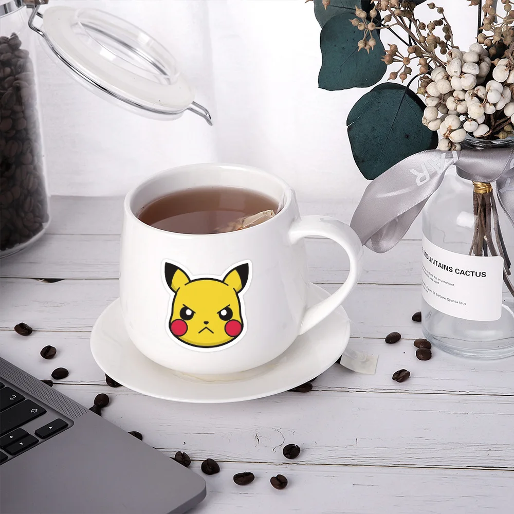 60Pcs Kawaii Pikachu Stickers Decals Motorcycle Phone Car Skateboard Laptop Aanime Pokemon Sticker Waterproof Classic Kid Toy