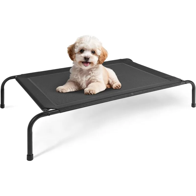 

Cooling Elevated Dog Bed, Raised Portable Dog Cots Beds No-Slip Feet Durable Portable Indoor & Outdoor Pet Hammock Bed