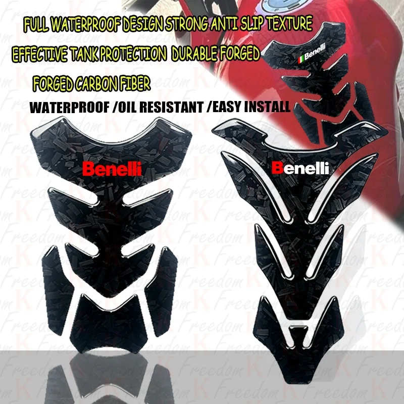 3D Forged Carbon Fiber For 800 502 X 502C 251 752S Leoncino BJ 500 250 TNT 125 150 300 600 Protect Fuel Tank Scratch Resistant