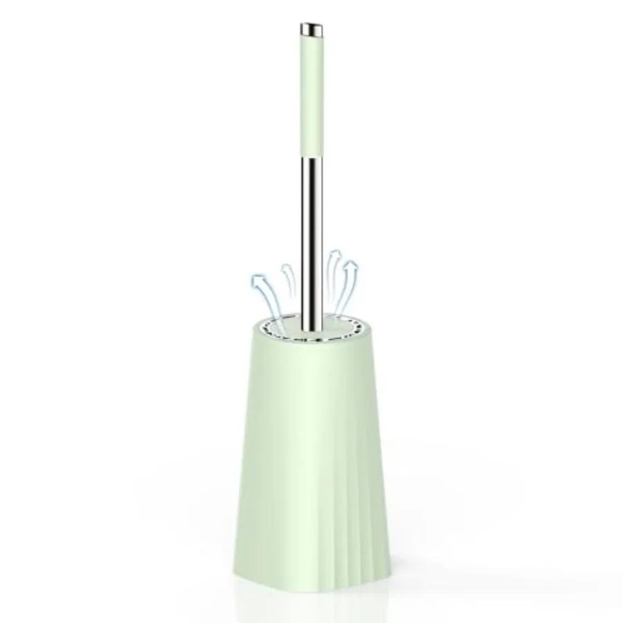 

Toilet Brush, Compact Size Toilet Bowl Brush and Holder Toilet Brushes for Bathroom with Stainless Steel Handle Toilet Cleaner