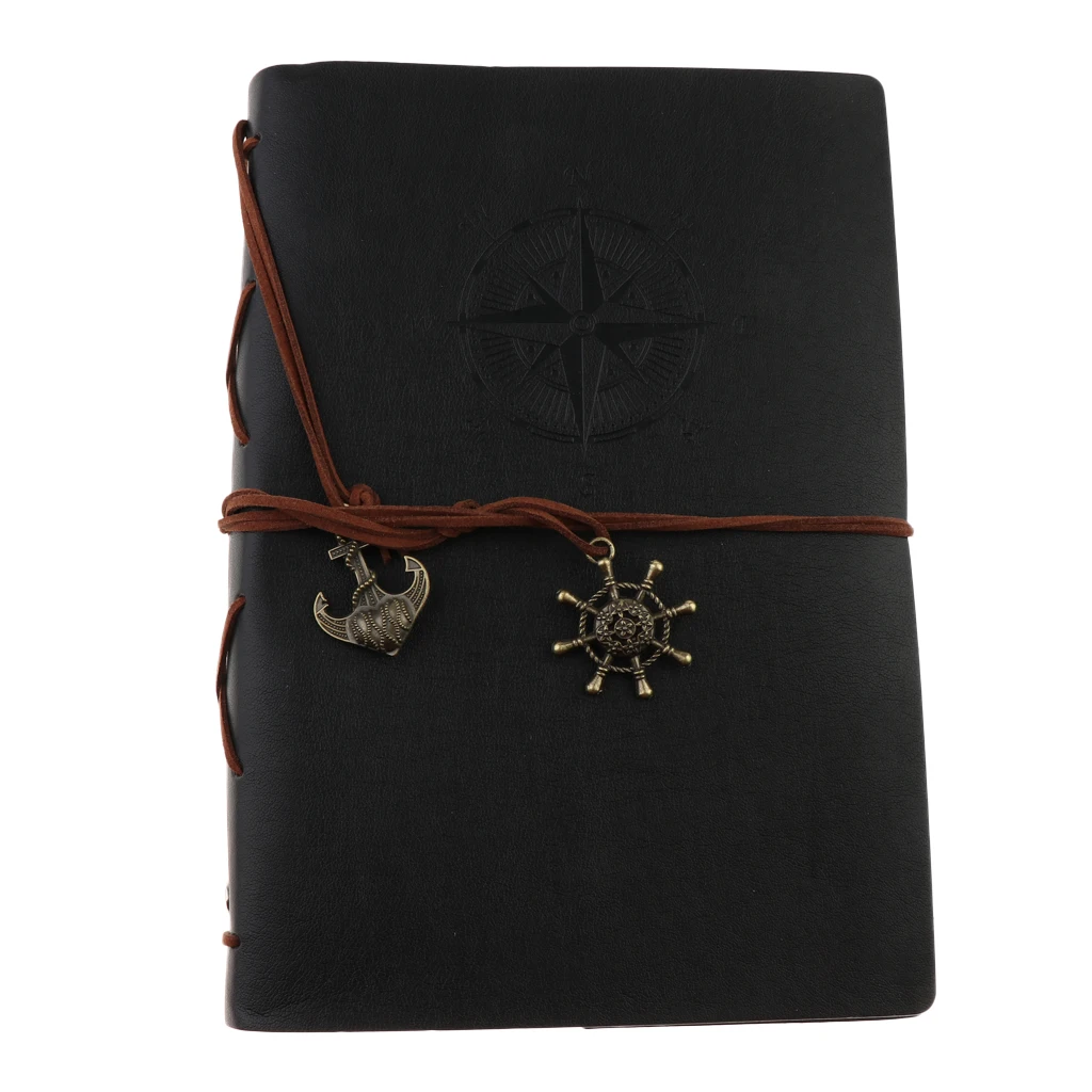 Artificial Leather A5 Travel Journal Notebook Loose Leaf Blank Diary for Drawing Scrapbooking and Office Use