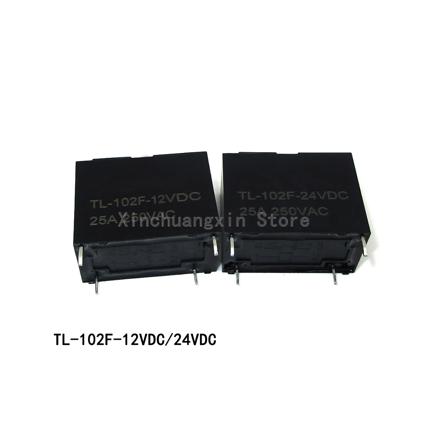 2PCS TL-102F-12V 24VDC 25A 4-pin high-power electromagnetic water heater relay for JQX SFK air conditioner mainboard