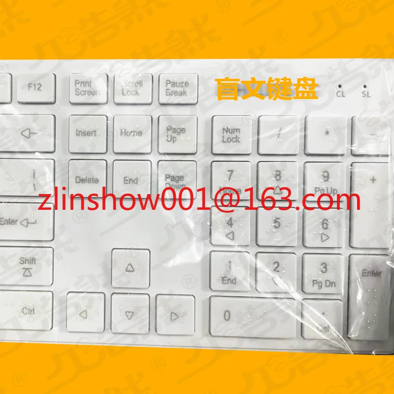 Braille computer keyboard for the blind
