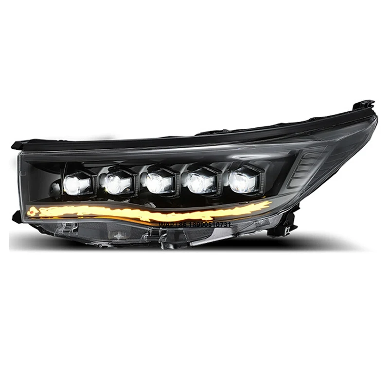 

For Highlander Headlight Assembly 15-17 Pair of LED Head Lights Dragon Shape Running Turn Signal Reverse Car Front Lights