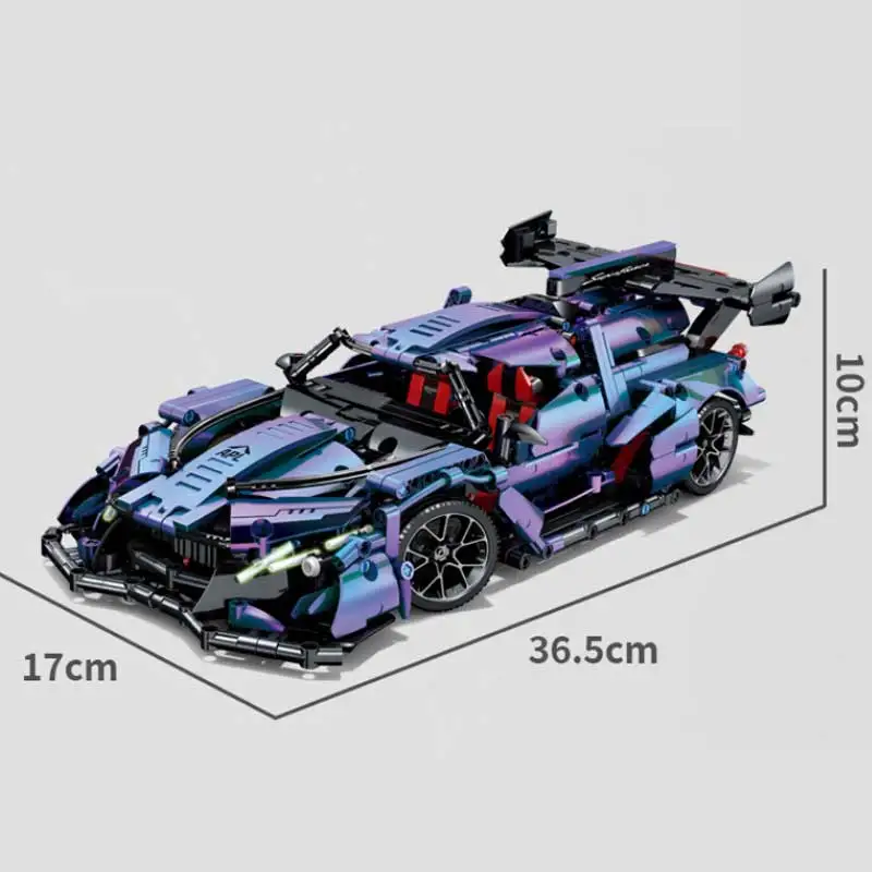 1:14 Technical Racing Sport Car Model Building Blocks Bricks MOC City Vehicle Supercar Adult Toy For Boy Children Gifts 1108pcs