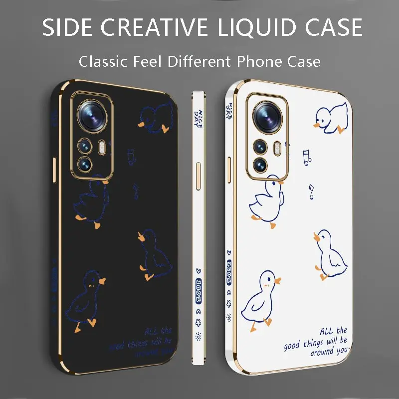 Singing Duck Luxury Plating Phone Case For Xiaomi Mi 12 12X 12S 12Lite 12T 12TPro 14Pro 14 13Pro 13 13Ultra 11T 11Ultra 11 Cover