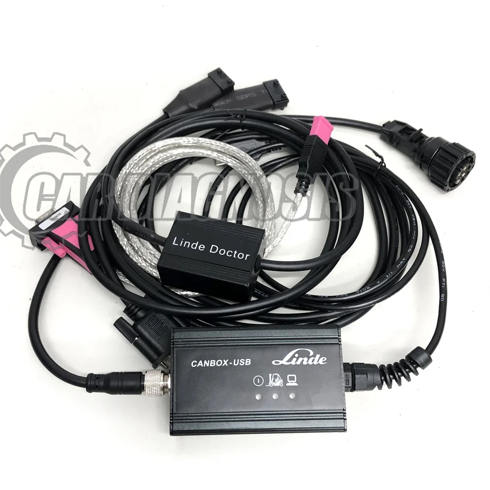 Pathfinder Software for Linde Forklift Truck Diagnostic Scanner Tool with 4 Pin Adapter Canbox Doctor Cable USB full set