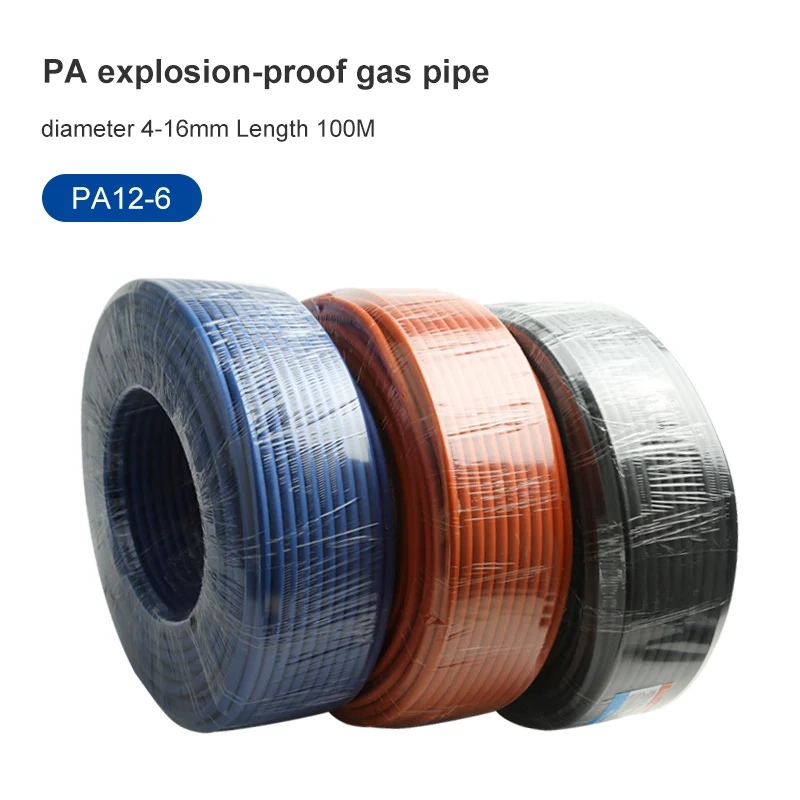 High strength hose PA6/PA12 material 4-16MM outer diameter can be used for air compressor and other pneumatic tools