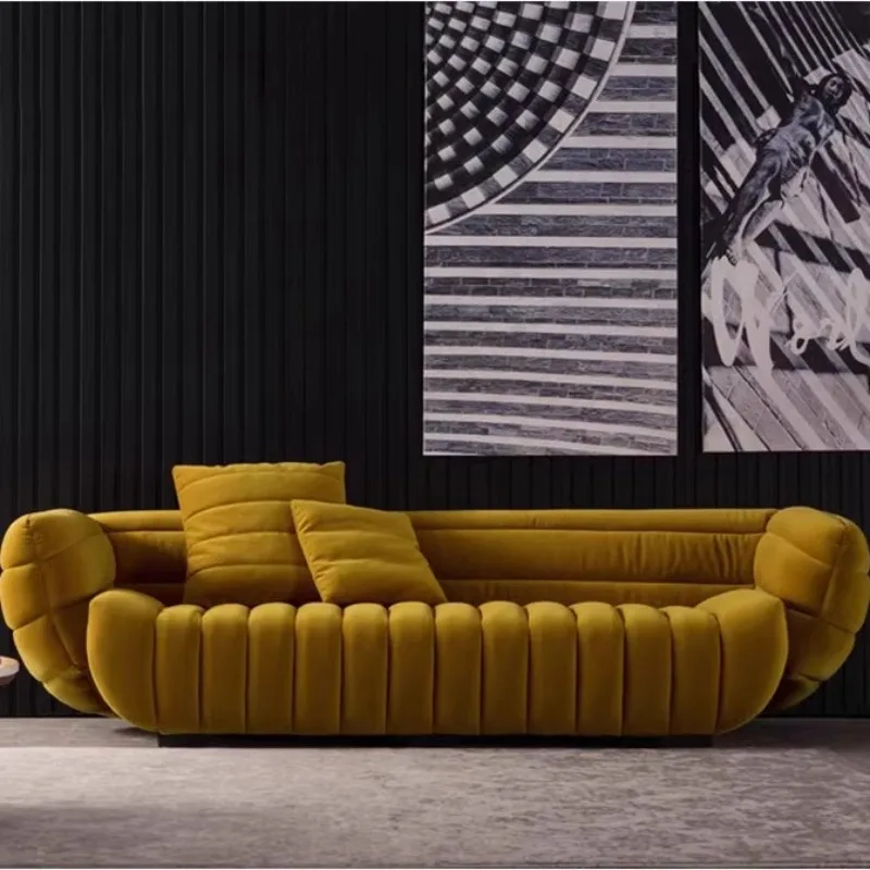 Minimalist Yellow Living Room Sofas Velvet Classic Soft Lounge Living Living Room Sofas Togo Soft Muebles De Sala Furniture Home
