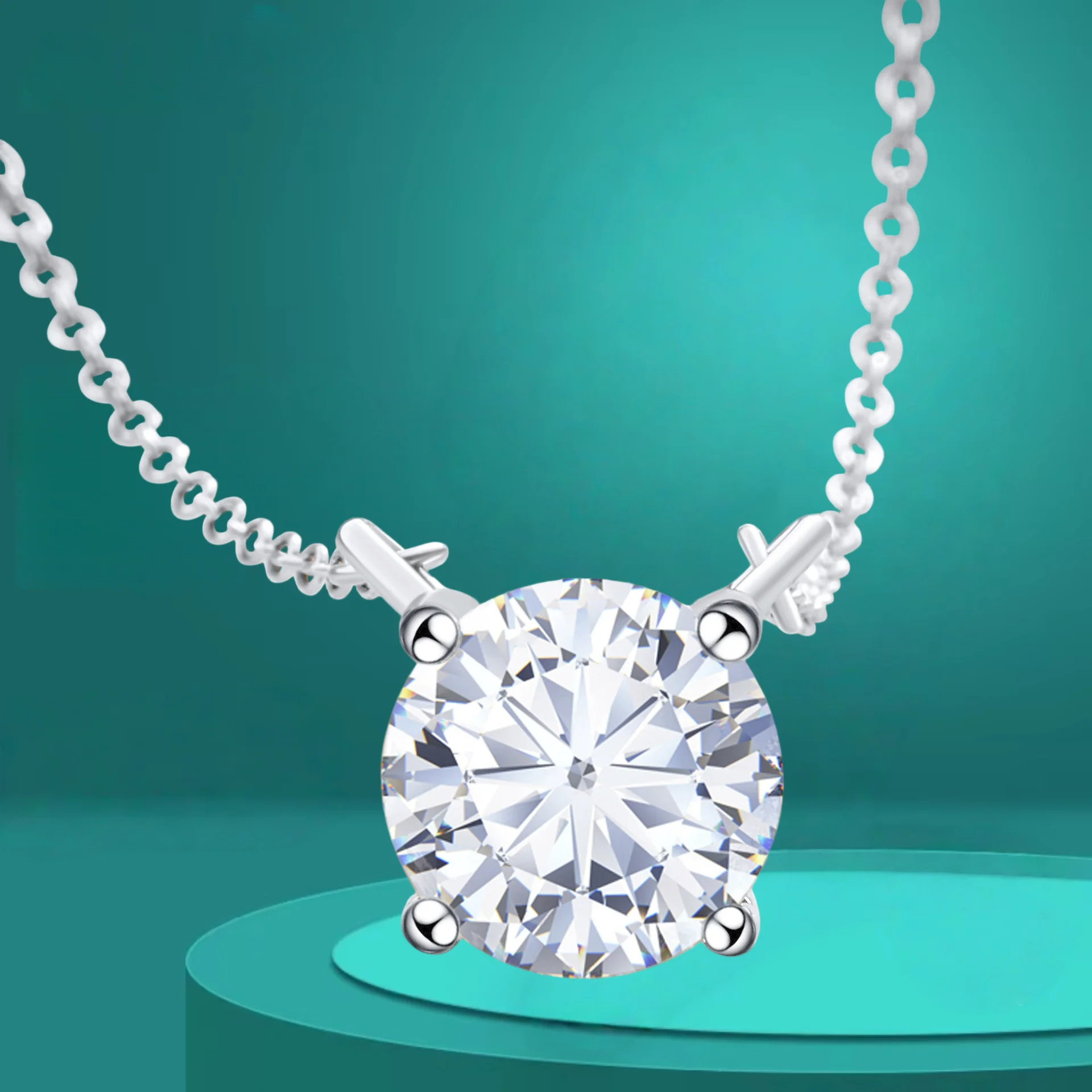 Moissanit-Diamant-Halskette 6,5/8/9/11mm für Damen, Anhänger aus 925er Silber, Halskette für Frauen, Ketten, Party, Brautschmuck, edler Schmuck