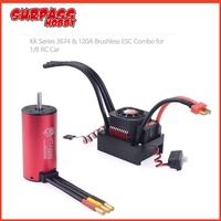 SURPASSHOBBY KK Waterproof Combo 3670 3674 Brushless Motor w/120A ESC for 1/8 1/10 Wltoys Axial Traxxas TRX4 Tamiya GTR RC Car