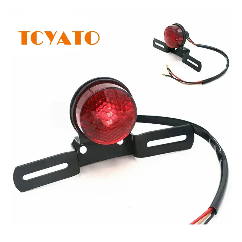 TCYATO motorcycle modification LED accessories circular taillights halogen bulbs brake lights