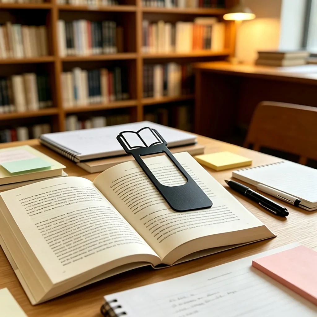 Hollow Slim Open Book Clip 1pc, Minimalist Reading Page Marker, 3D Printed Bookmark for Book Enthusiasts