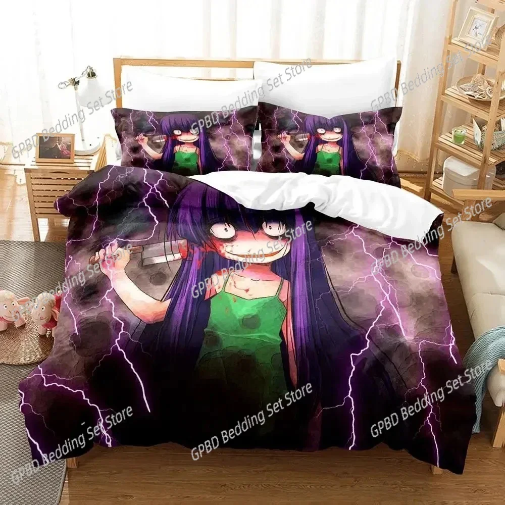 

3D Print Anime When They Cry - Higurashi Comfortable Duvet Quilt Cover Pillowcase Bedding Set Bedroom Decoration Home Textile