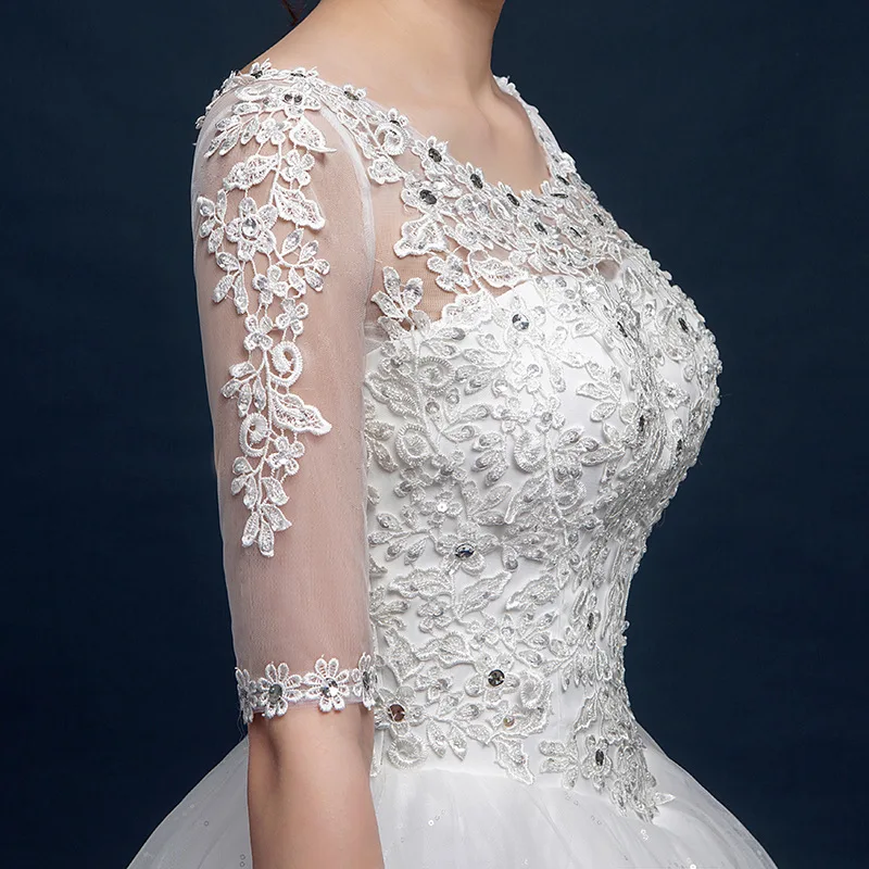 DM-0428#Marry Wedding Dress Sequin White Ball Gown Strapless Cheap Wholesale Lace up Organza with Embroidery Plus Size Cinema