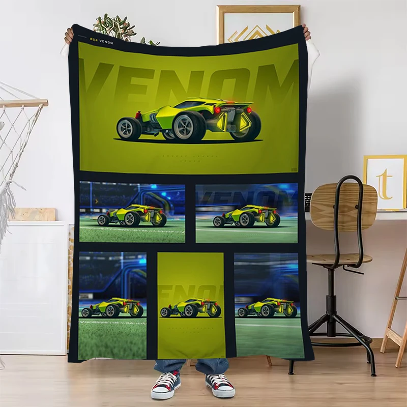

R-Rocket League Game Blanket Downy Sofas Blankets for Decorative Sofa Catnap Throwing Camping Chair Soft Plaid With Print Office