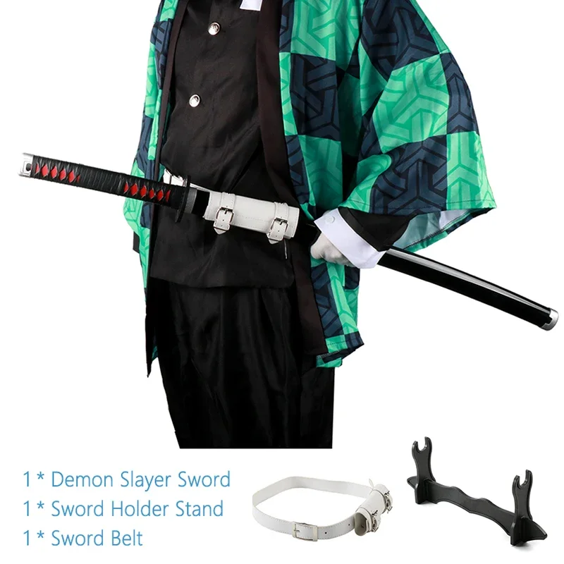 Ręcznie robiony Demon pogromca Katana 104cm Anime Cosplay broń miecz samuraja prawdziwy Rengoku Tanjiro różnorodność stylów catana