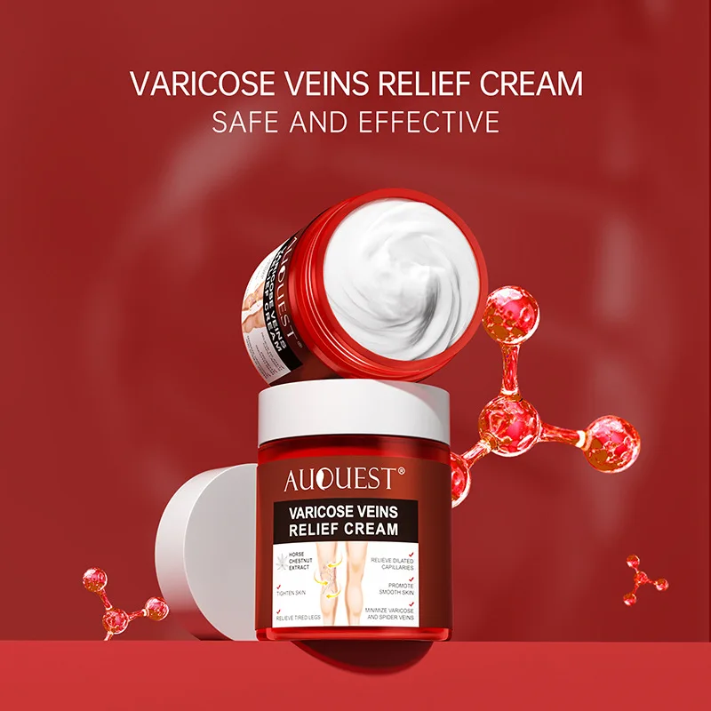 Auquest Ointment for Varicose Veins Eliminate Vasculitis Phlebitis to Relieve Spider Leg Pain Treatment Herbal Cream 80g
