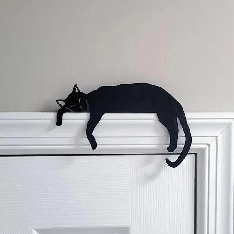 Metal Adorable Cat Door Topper Decorative Creative And Cute Door Frame Handicrafts Ornaments On The Corner And Top Of The Door