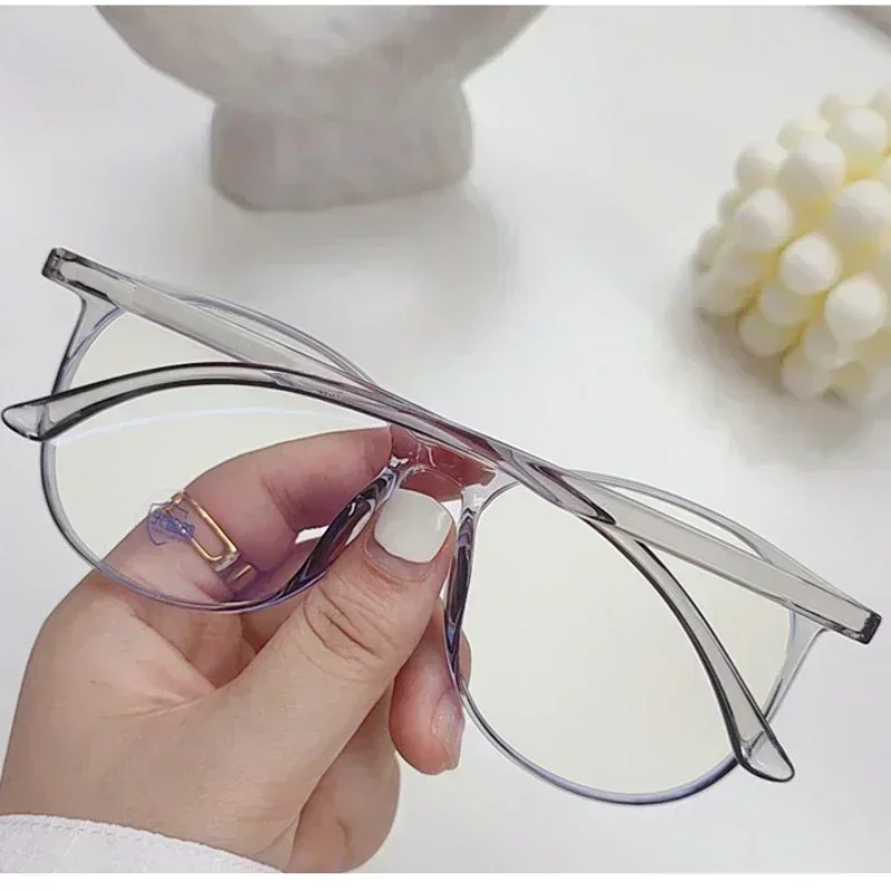 Transparent Computer Glasses Frame Women Men Anti Blue Light Round Eyewear Blocking Glasses Optical Spectacle Eyeglass image 6