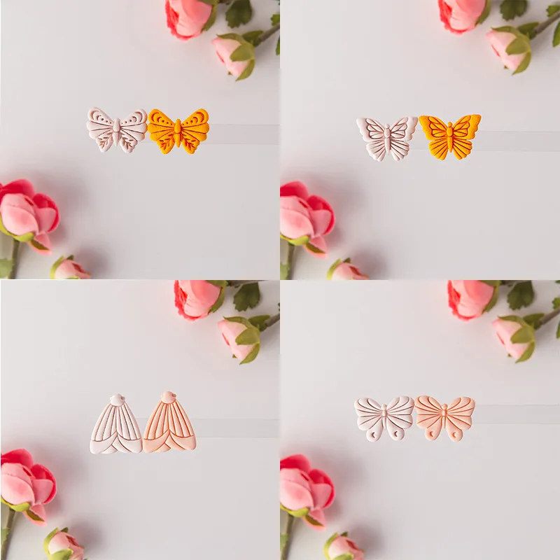 Butterfly Shapes Polymer Clay Cutter Soft Pottery DIY Earrings Jewelry Pendant Cutting Mold Jewelry Modeling Pottery Tool