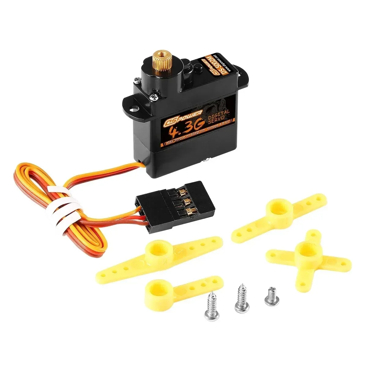 DSPOWER 2g 3,7g 4,3g 5g 6g 8g 9g Digital Micro Servo Kunststoff/Metall Getriebe JR Stecker für RC FPV Drone Starrflügel Hubschrauber Auto Boot