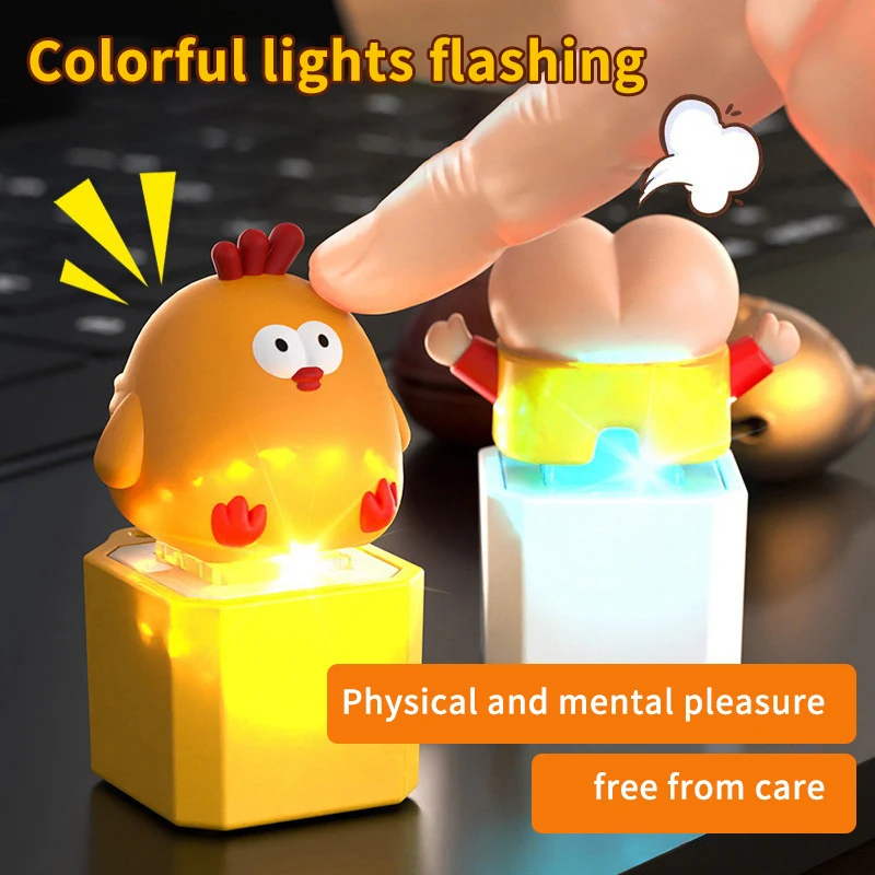 Cartoon Gojo Satoru Pendant With Sound And Light Cute Button Merit Luminous Keychain Office Decompression Toy Bag Keychain