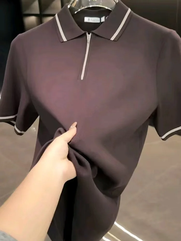 

Autumn Winter Men's New Turn-down Collar Knitted ort Sve High-quali Faion Casual Trendy Cool Regular Fit Knitwear