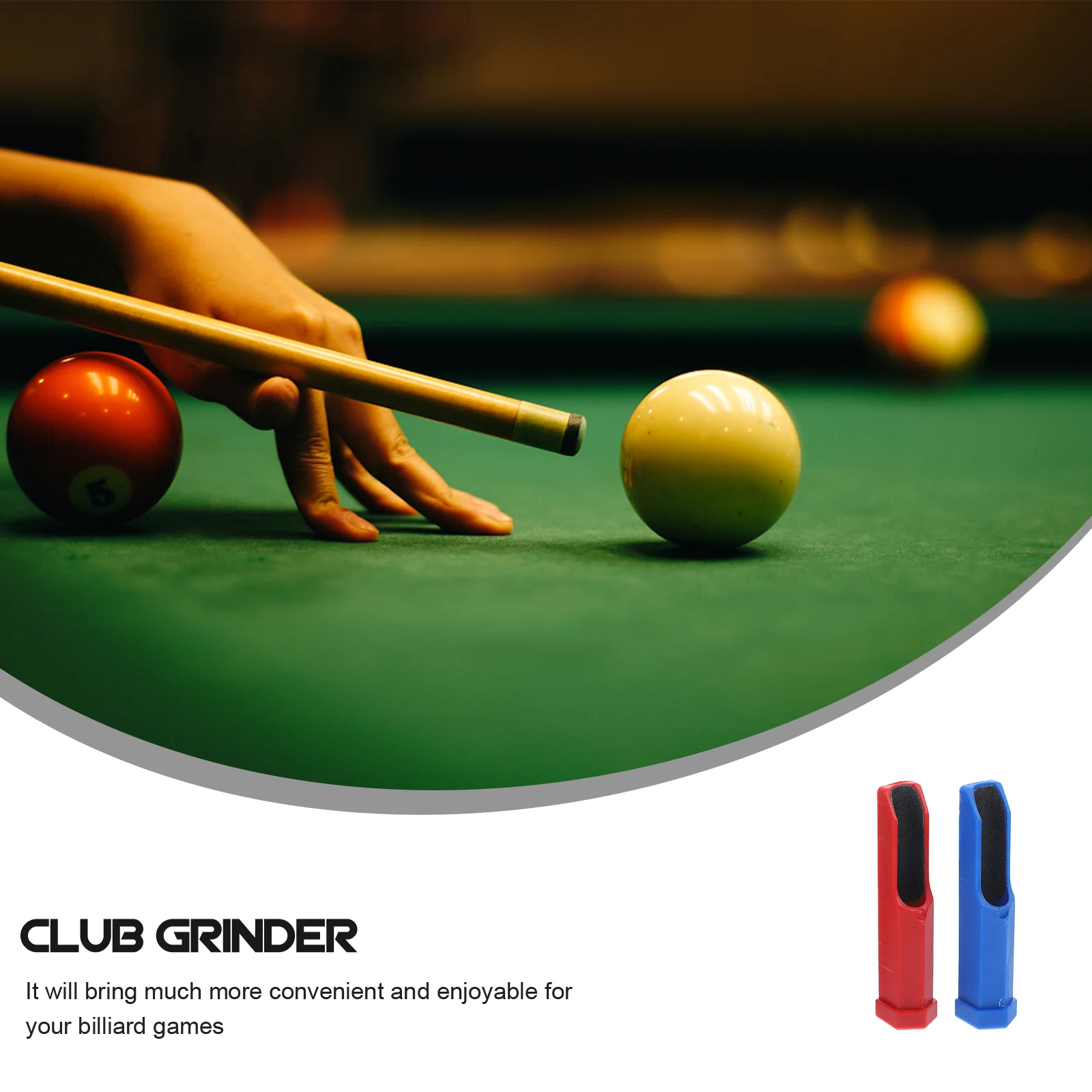 2 ชิ้นสระว่ายน้ํา Cue Stick เครื่องบดบิลเลียด Sticks Tip Shaper Tie Burnisher สนุ๊กเกอร์ชุดซ่อม