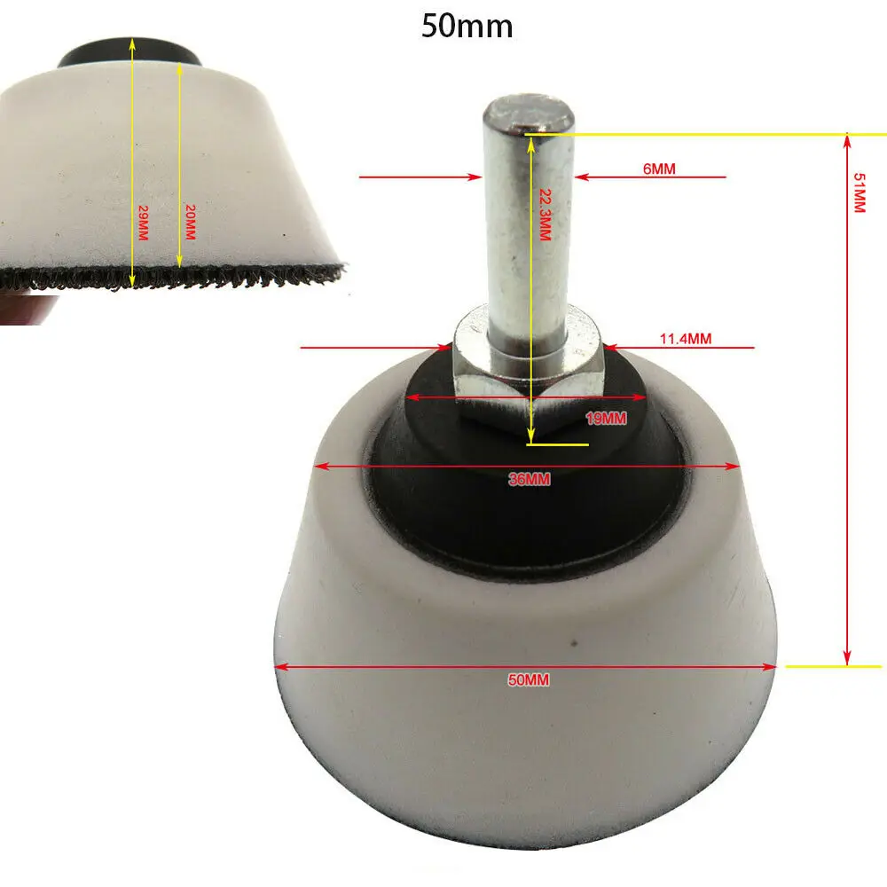 50mm 70mm Hook & Loop Sanding Backing Pad Discs M6 Thread For Sanding Disc Drill Abrasive Sandpaper Buffing Pads
