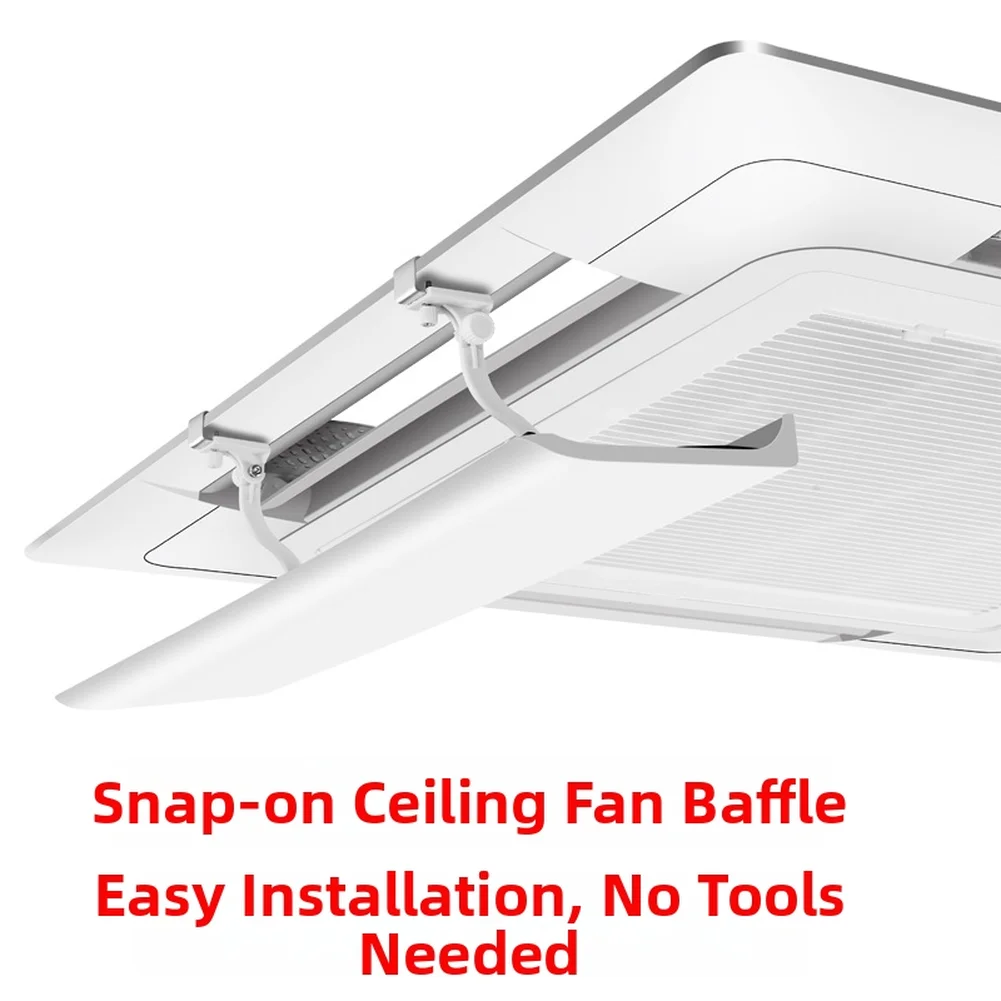Clip On Ceiling Air Deflector No Tool Installation Air Guide Plate For Central AC Split System Home Office Cooling Accessories