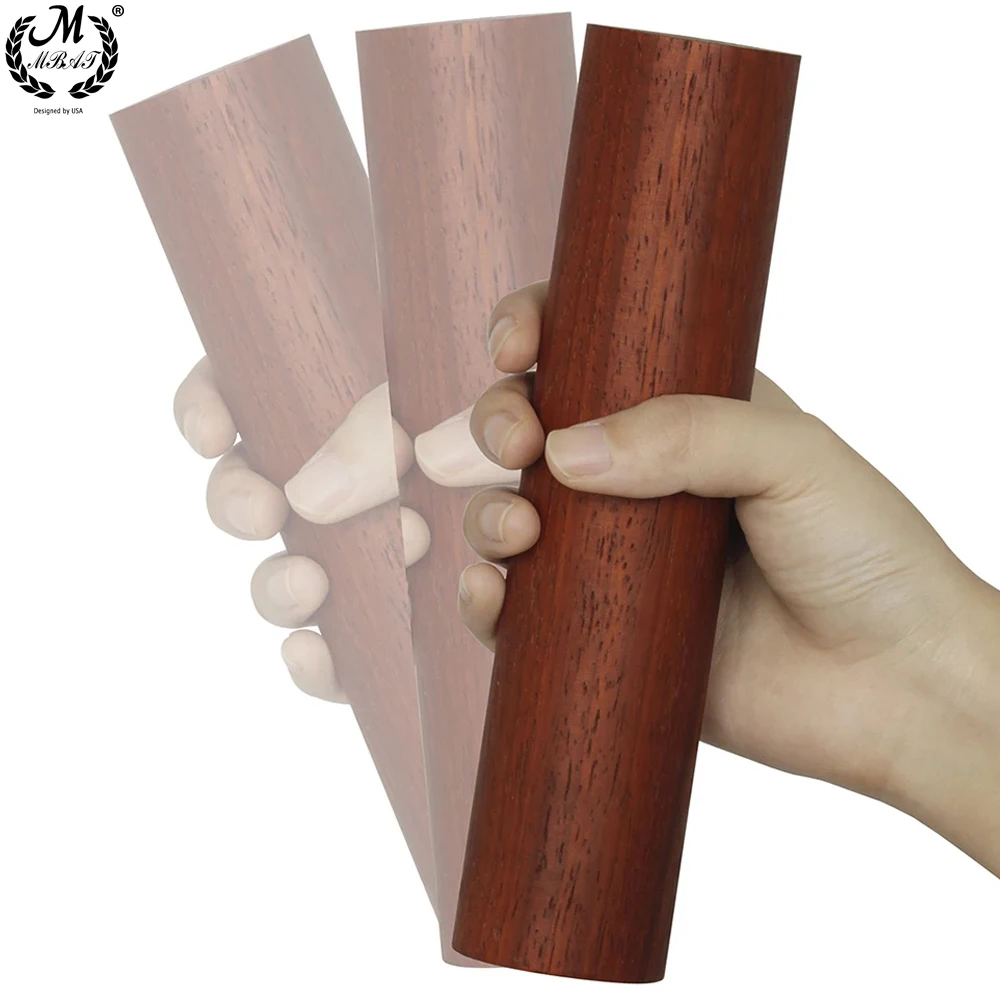 Mahogany Rround Sand Cylinder Percussion Musical Instruments Wooden Cylinder Sand Shaker Rhythm for KTV Party Kids Toy Gift