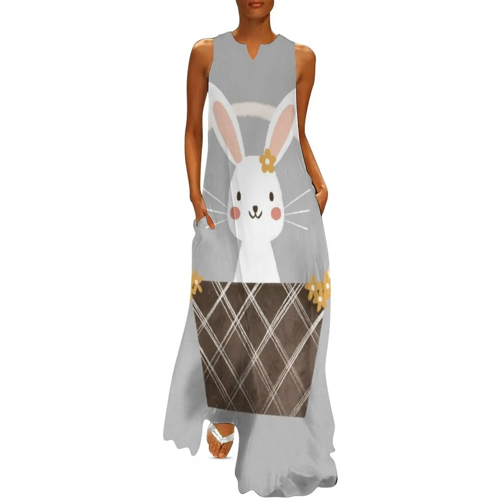 

Easter Basket Rabbit Long Dress cute dress evening dresses ladies dress for women summer
