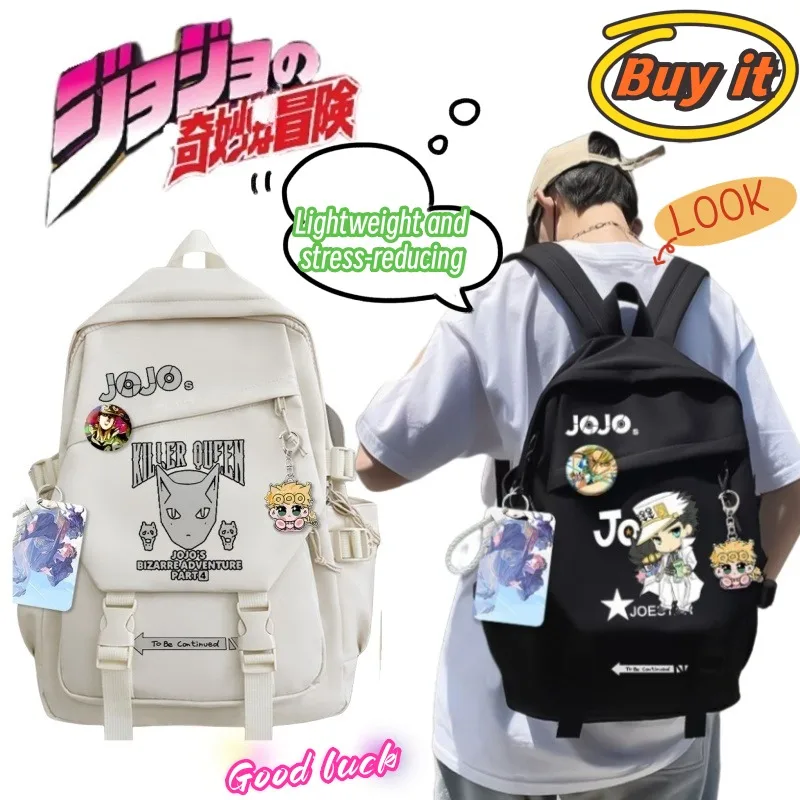 JoJo's Bizarre Adventure Dio Brando New High Color Value Large Capacity Schoolbag Animation Cartoon Student Lightweight Backpack