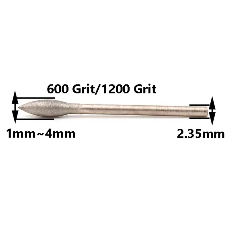 5Pcs Grinding Head Polishing J Needle Bits Burrs Metal Stone Jade Engraving Carving Tools 1mm 1.5mm 2mm 2.5mm 3mm 4mm