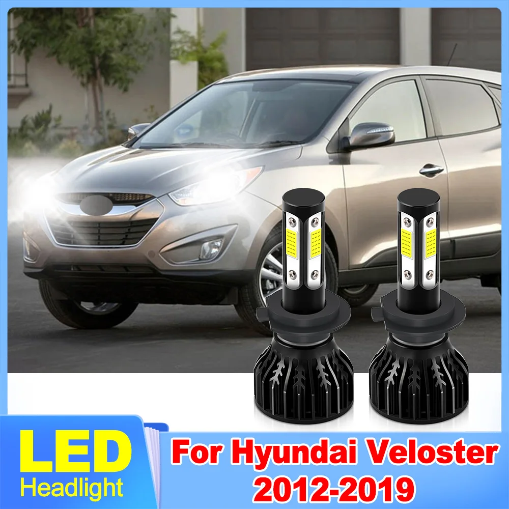 

Светодиодная фара 6000K белого цвета 20000LM H7 Фара ближнего света Автомобильный свет для Hyundai Veloster 2012-2016 2017 2018 2019 Plug and Play