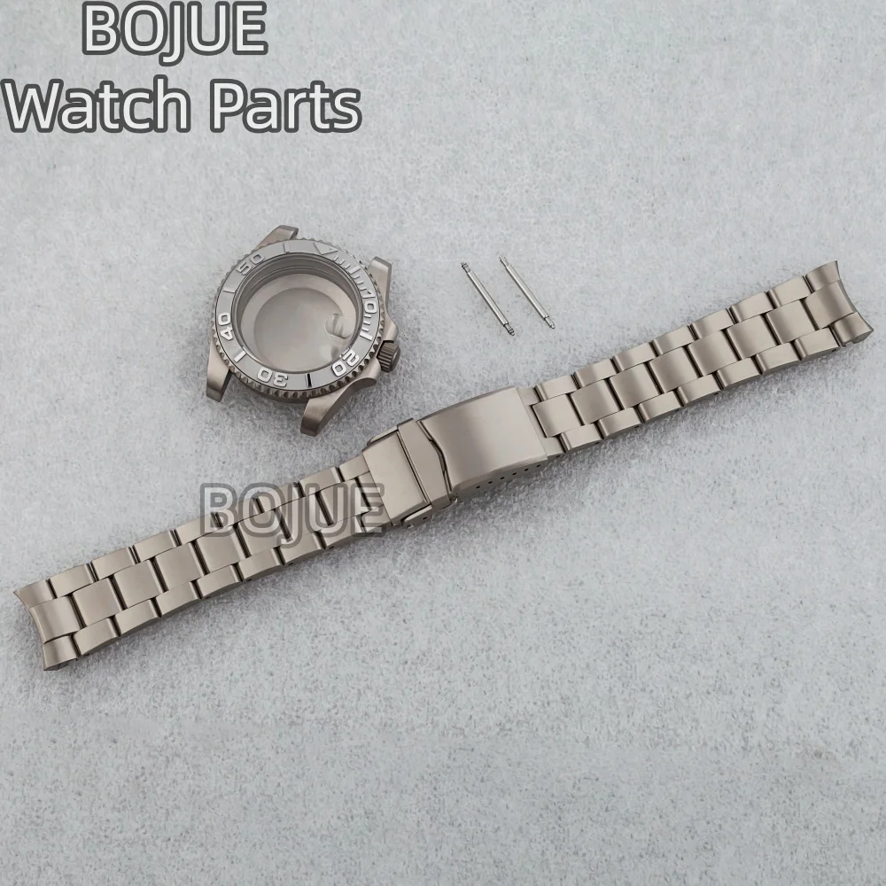 

40mm Titanium Watch Case Bracelet Waterproof Ceramic Bezel For SUB GMT YACHT MASTER NH34/NH35/NH36 ETA2824 PT5000 Men Case Parts