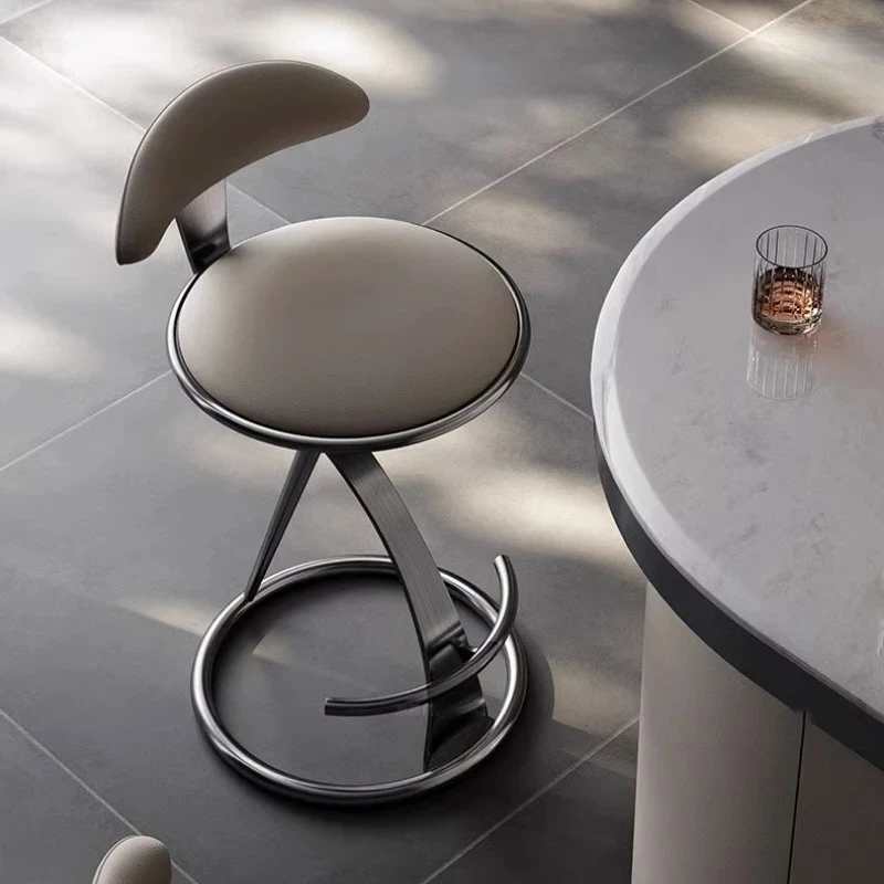 

Modern and Minimalist Stainless Steel Bar Chair, Bar Chair, Island Platform, High Foot Bar Chair, Metal Bars Stool Furniture