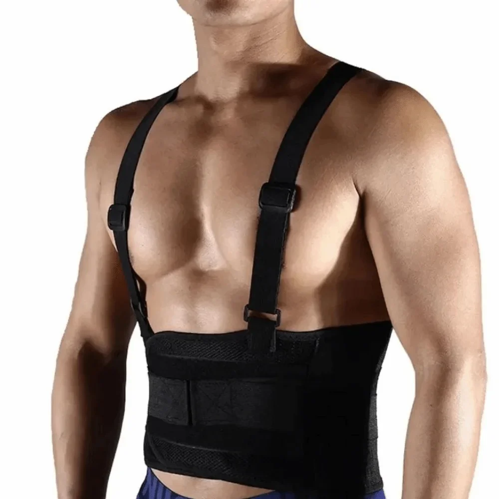 1 PC with Suspenders Heavy Duty Back Brace Back Brace Strong Support Spine Support Belt Breathable Slim Design Lumbar Corset