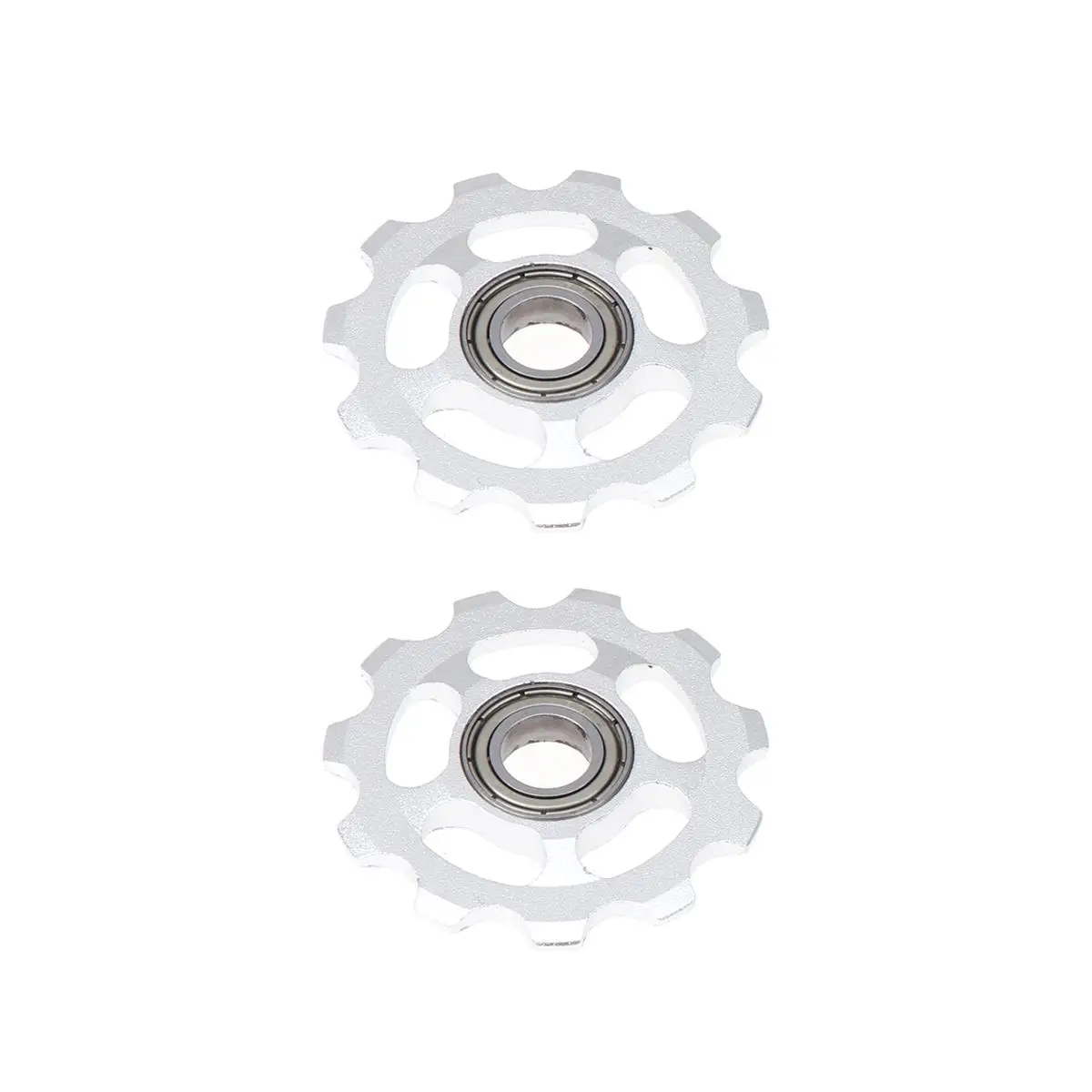

2 Pcs Rear Guide Wheel Bike Pulley for Easy Operation Derailleur Practical 11t Replacement