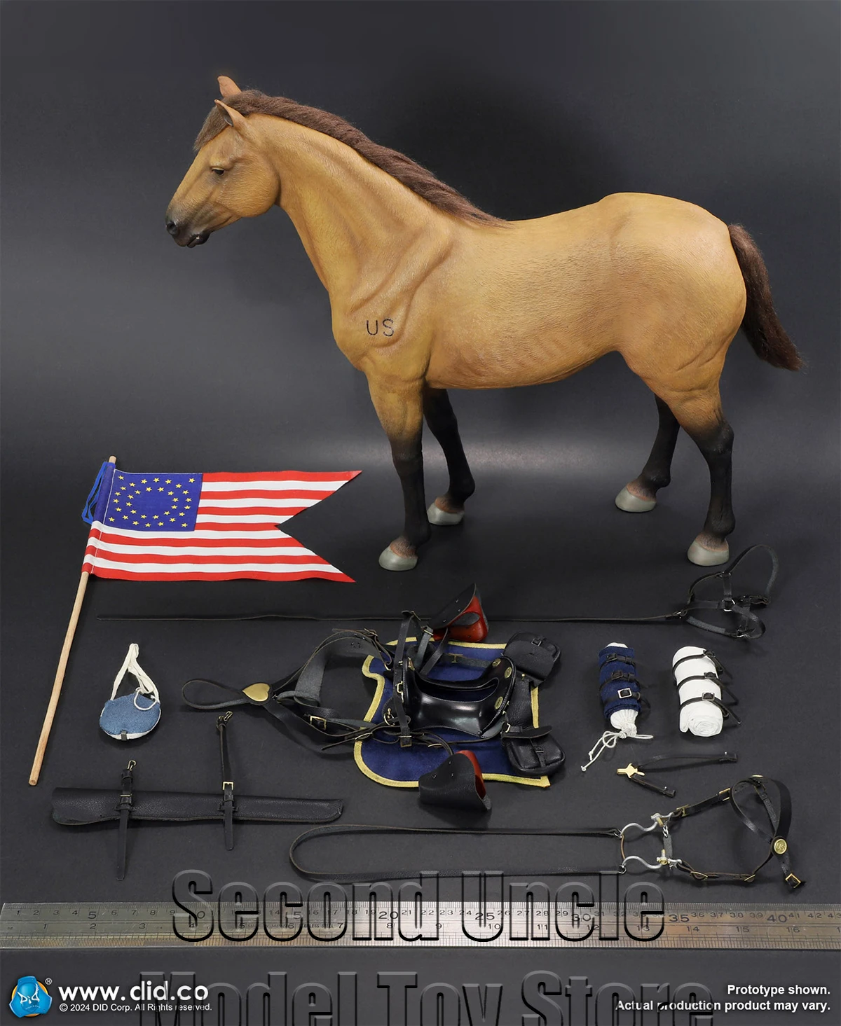 DID E60076 1/6 الحرب الأهلية البني الحرب الحصان الدائمة مجموعة كاملة تحصيل نموذج اللعب هدية