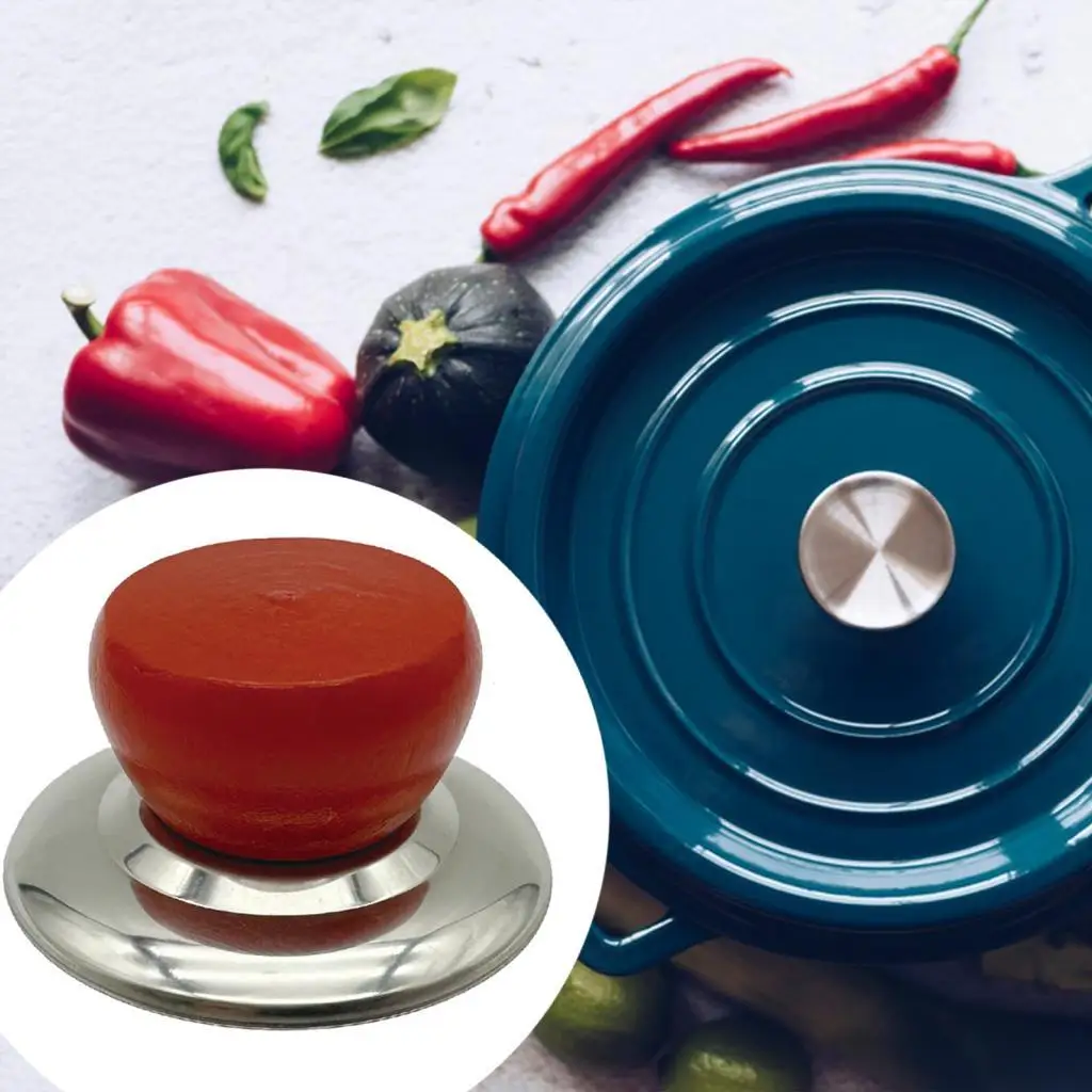 Pot Lid Knob,Holding Handle Replace Wood Pot Lid Top Replacement,Knob Part for Skillets Covers,Kitchen Cookware Lids