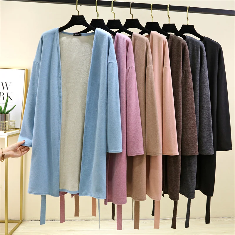 Thickened Long Fur Robe Women's Loose Winter Sleepwear Warm Home Clothes Velvet Material Fleece Lined Bathrobe Shoulder Length