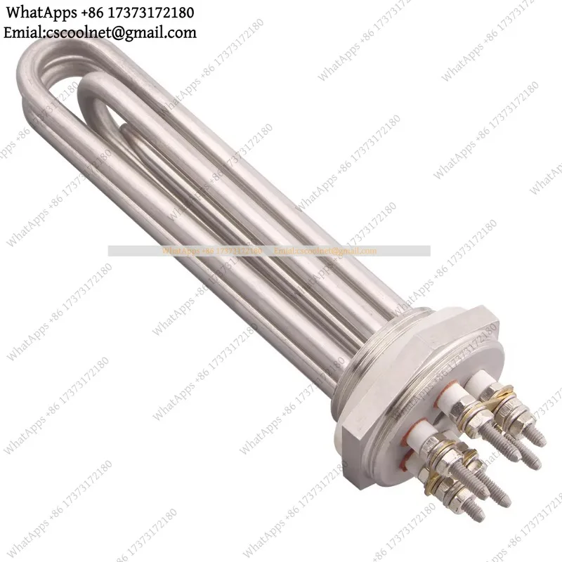 JS03 220V/380V 3KW Water Heater Probe Tube DN32 42MM Thread SUS304 Heating Resistance Immersion Heater Element