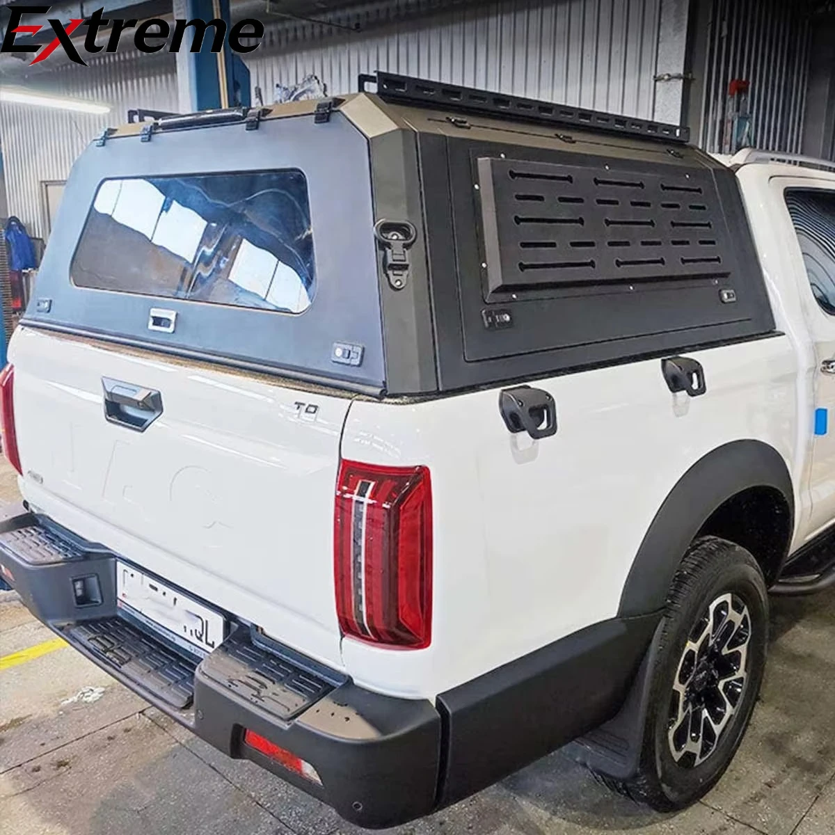 EXTREME High Hard Top Steel Retractable Folding Waterproof Camper Shell Tonneau Cover Truck Topper Compatible for Jeep Gladiator