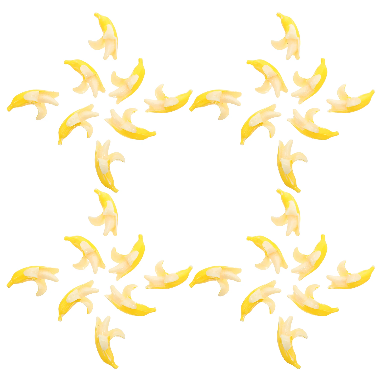 100 stuks realistische kunstmatige bananen miniatuur levensechte hars fruit decoratie voor poppenhuis feest ambachten scènemodellen