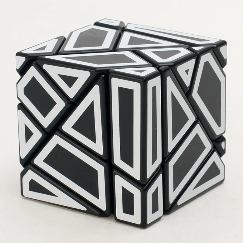 Ninja 3x3 Ghost Cube met zilveren stickers Ninja Ghost Cube Shape Speed Magic Cube Puzzle Speelgoed Kid Gift Cubo Magico Puzzel