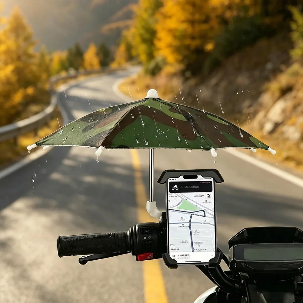 Mini Phone Umbrella, Waterproof Sun Shade Cover, Universal Portable Phone Holder for Outdoor Live Streaming & Car Use - view 5