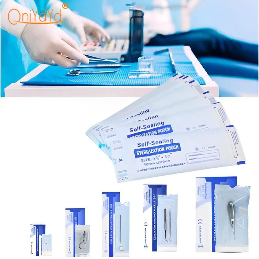 

200pcs/Box Disposable Self-Sealing Sterilization Pouches Bags 5 Sizes Medical-Grade Bag Disposable