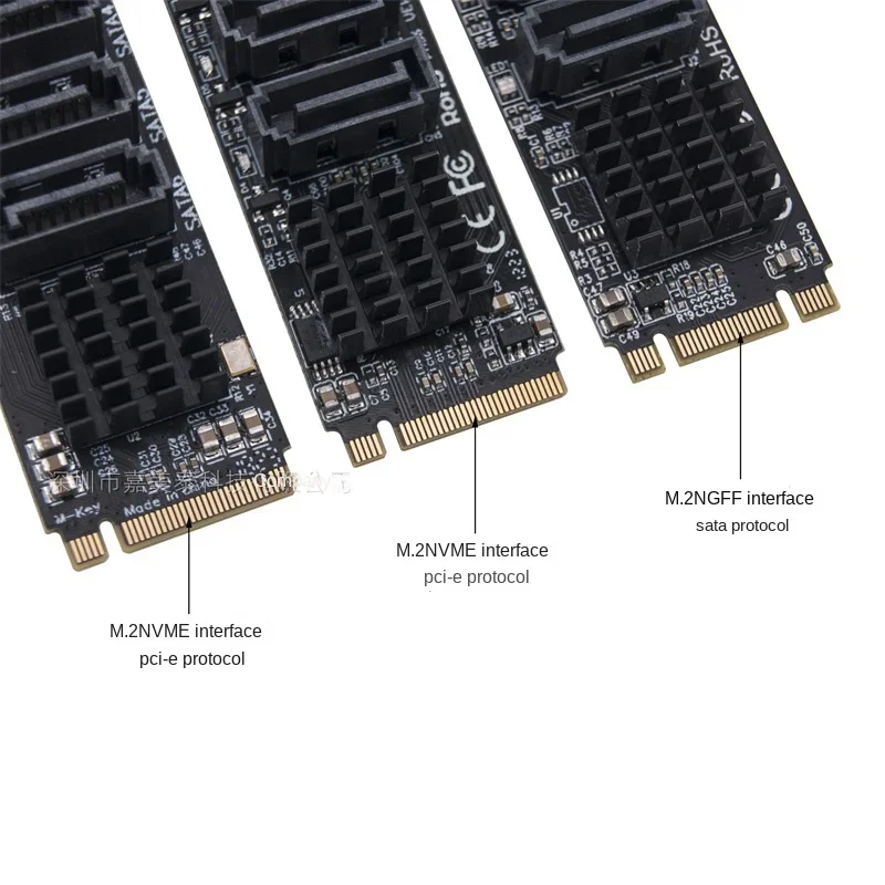 M.2 to Sata3.0 Extended Card M2 M-EKY NVMe to SATA Adapter NAS Synology Hard Disk Expansion